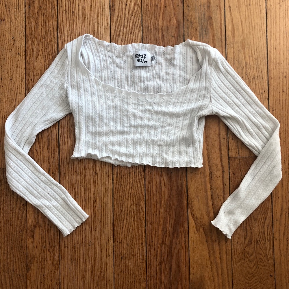 Princess Polly| white long sleeved tank